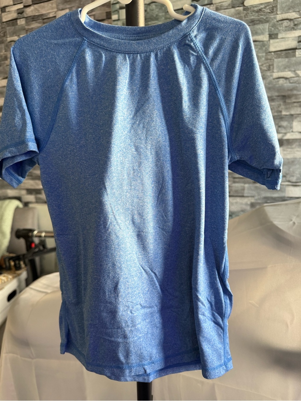 Boy's Performance Crew Neck T-Shirt — Blue